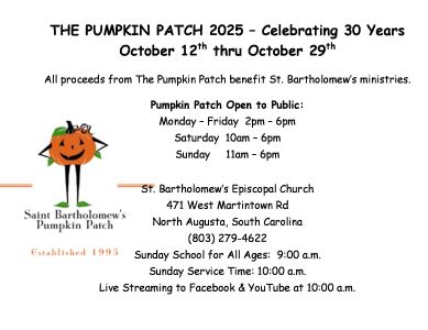 St. Bartholomew's Annual Pumpkin Patch Logo